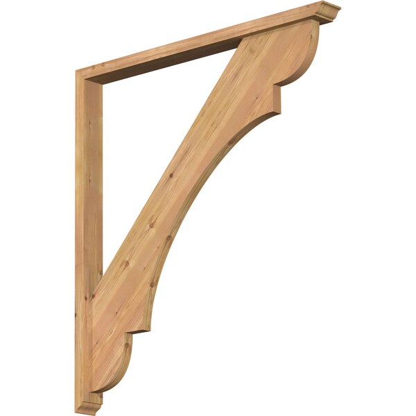 Ekena Millwork Olympic Traditional Smooth Bracket w/ Offset Brace, Western Red Cedar, 3 1/2"W x 40"D x 44"H BKT0402X40X44OLY01SWR - main